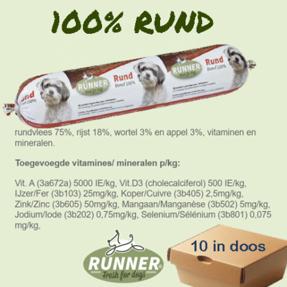 100% Rund worst 400gr per stuk - Afbeelding 2