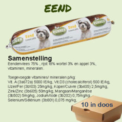 100% Eend worst 400gr (per doos 10st)