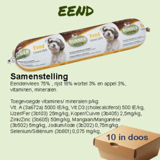 100% Eend worst 400gr (per doos 10st)