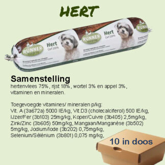 100% Hert worst 400gr (per doos 10st)