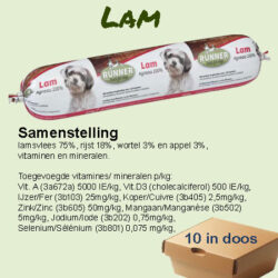 100% Lam worst 400gr (per doos 10st)