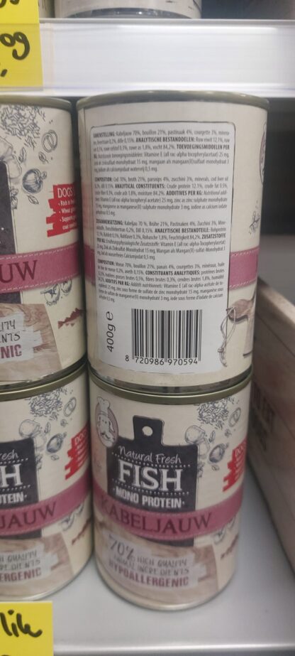 NFM blikvoeding kabeljauw 400g - blik - Afbeelding 2