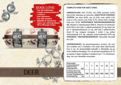 NFM houdbare worst Deer - 250 gr - Afbeelding 2