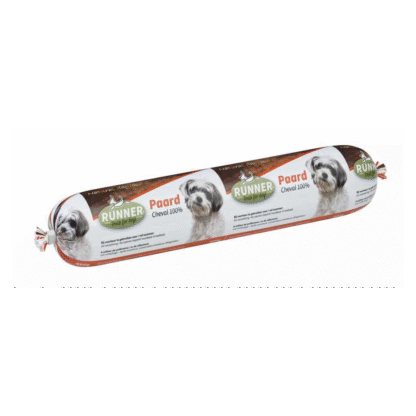 100% Paard worst 400gr per stuk
