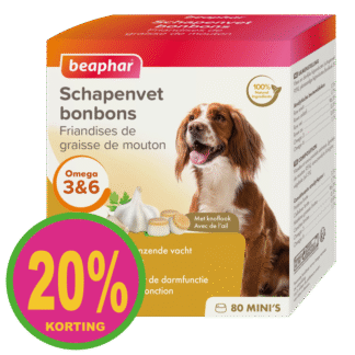 Beaphar schapenvet bonbons mini knoflook 245gr ACTIE