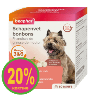 Beaphar schapenvet bonbons mini zalm 245gr ACTIE