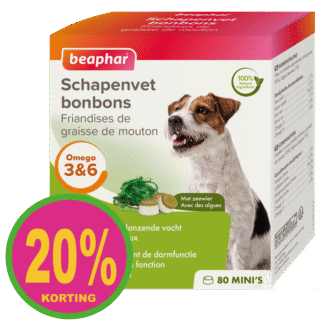 Beaphar schapenvet bonbons mini zeewier 245gr ACTIE
