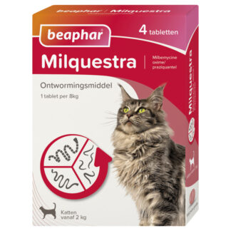 Ontwormen kat 2-12kg 4tabl ACTIE