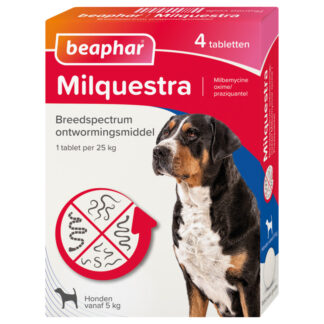 Ontwormen hond 5-75kg 4tabl ACTIE