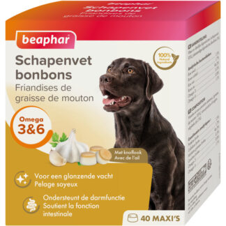 Beaphar schapenvet bonbons knoflook 245gr ACTIE