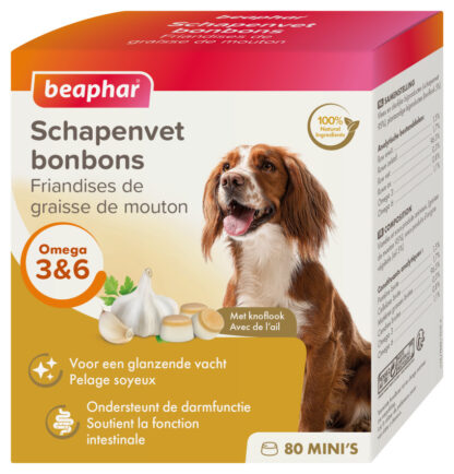 Beaphar schapenvet bonbons mini knoflook 245gr ACTIE