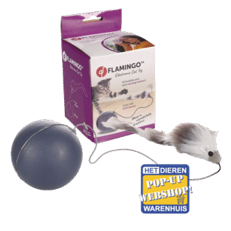 Kattenspeeltje - bewegende bal met muis