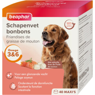 Beaphar schapenvet bonbons zalm 245gr ACTIE