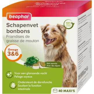 Beaphar schapenvet bonbons zeewier 245gr ACTIE