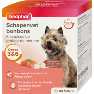 Beaphar schapenvet bonbons mini zalm 245gr ACTIE
