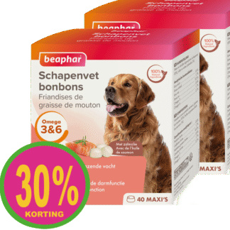 2x Beaphar schapenvet bonbons zalm 245gr ACTIE