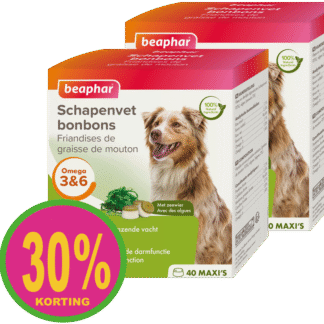 2x Beaphar schapenvet bonbons zeewier 245gr ACTIE