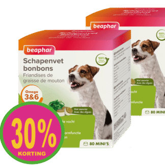 2x Beaphar schapenvet bonbons mini zeewier 245gr ACTIE