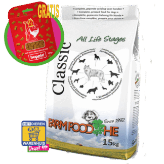 FarmFood Classic 15kg + gratis Sinterklaascadeau
