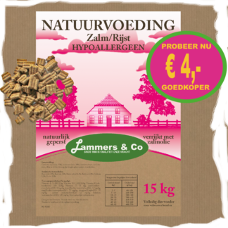 Zalm/Rijst geperste brok 15kg - Lammers&Co
