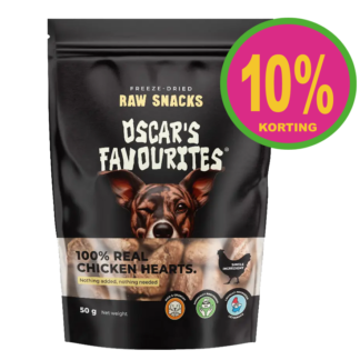 Oscar's Freeze Dried Kippenhartjes  - 40gr