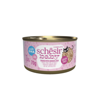 Schesir Baby kitten blik bouillon kip&lever 12x 70gram