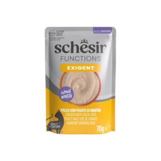 Schesir Special exigent kat pouch mousse kip&eendenlever 12x 70gram