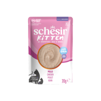 Schesir Baby kitten pouch mousse kip 12x 70gram