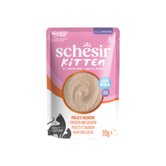 Schesir Baby kitten pouch mousse zalm 12x 70gram