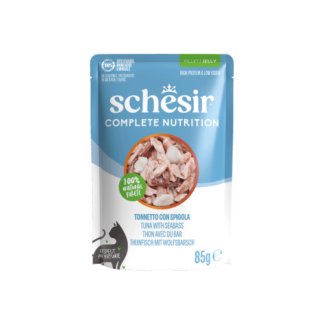 Schesir Complete&Balanced kat pouch gelei tonijn&zeebaars 12x 85gram