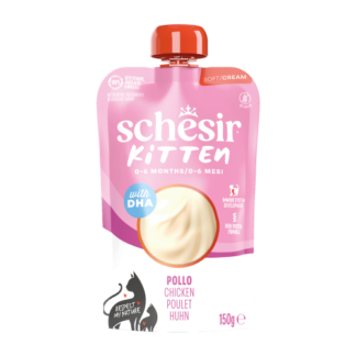 Schesir Kitten Care 0-6 pouch cream kip 20x 150gr