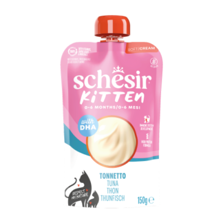 Schesir Kitten Care 0-6 pouch cream tonijn 20x 150gr