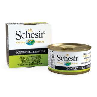 Schesir kat blik gelei tonijn&goudmakreel 14x 85gram