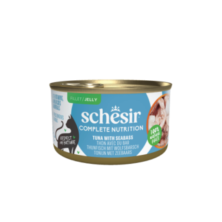 Schesir Complete&Balanced kat blik gelei tonijn&zeebaars 12x 85gram
