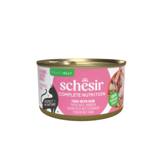 Schesir Complete&Balanced kat blik gelei tonijn&ham 12x 85gram