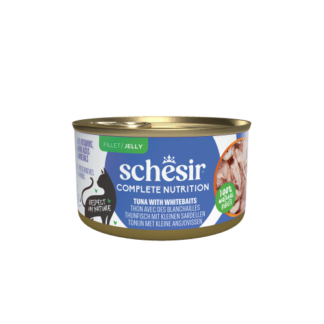 Schesir Complete&Balanced kat blik gelei tonijn&witvis 12x 85gram