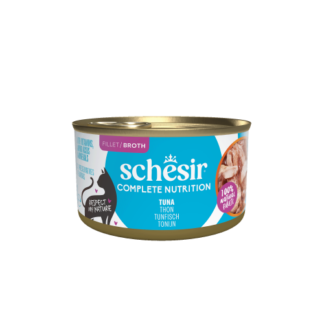 Schesir Complete&Balanced kat blik bouillon tonijn 12x 85gram