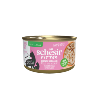 Schesir Kitten Care 3-12 blik gelei kip&aloe 14x 85gr