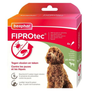 Beaphar FIPROtec parasietbehand hond 20-40kg 4pip