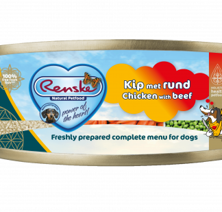 Renske vers vlees maaltijd hond kip/rund 24x 95gr