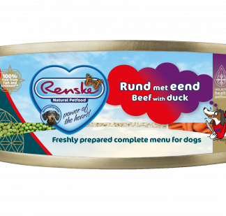Renske vers vlees maaltijd hond rund/eend 24x 95gr