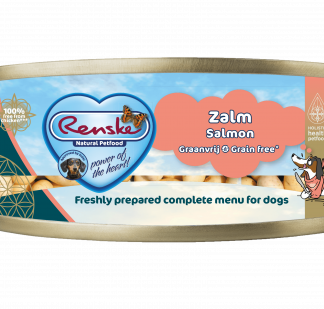 Renske vers vlees maaltijd hond zalm graanvrij 24x 95gr
