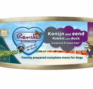 Renske vers vlees maaltijd hond eend/konijn grnvr 24x 95gr