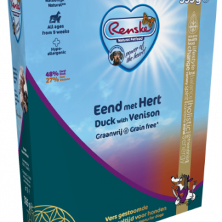 Renske vers hond adult graanvrij eend&hert 10x 395gr