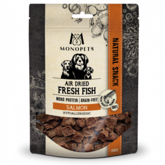 Monopets Fresh Fish air dried snacks S/M cubes salmon 150gr