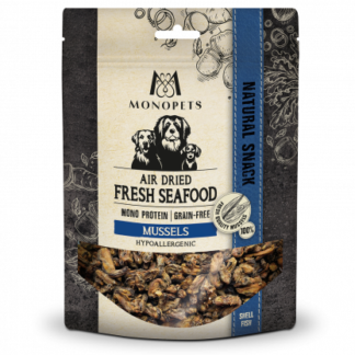 Monopets Fresh Fish air dried snacks seafood mussels 100gr