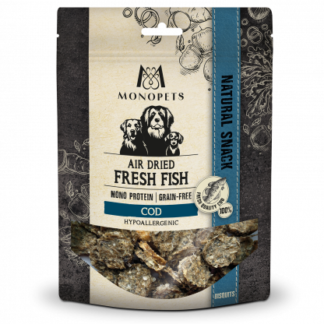 Monopets Fresh Fish air dried snacks cod bisquits 100gr