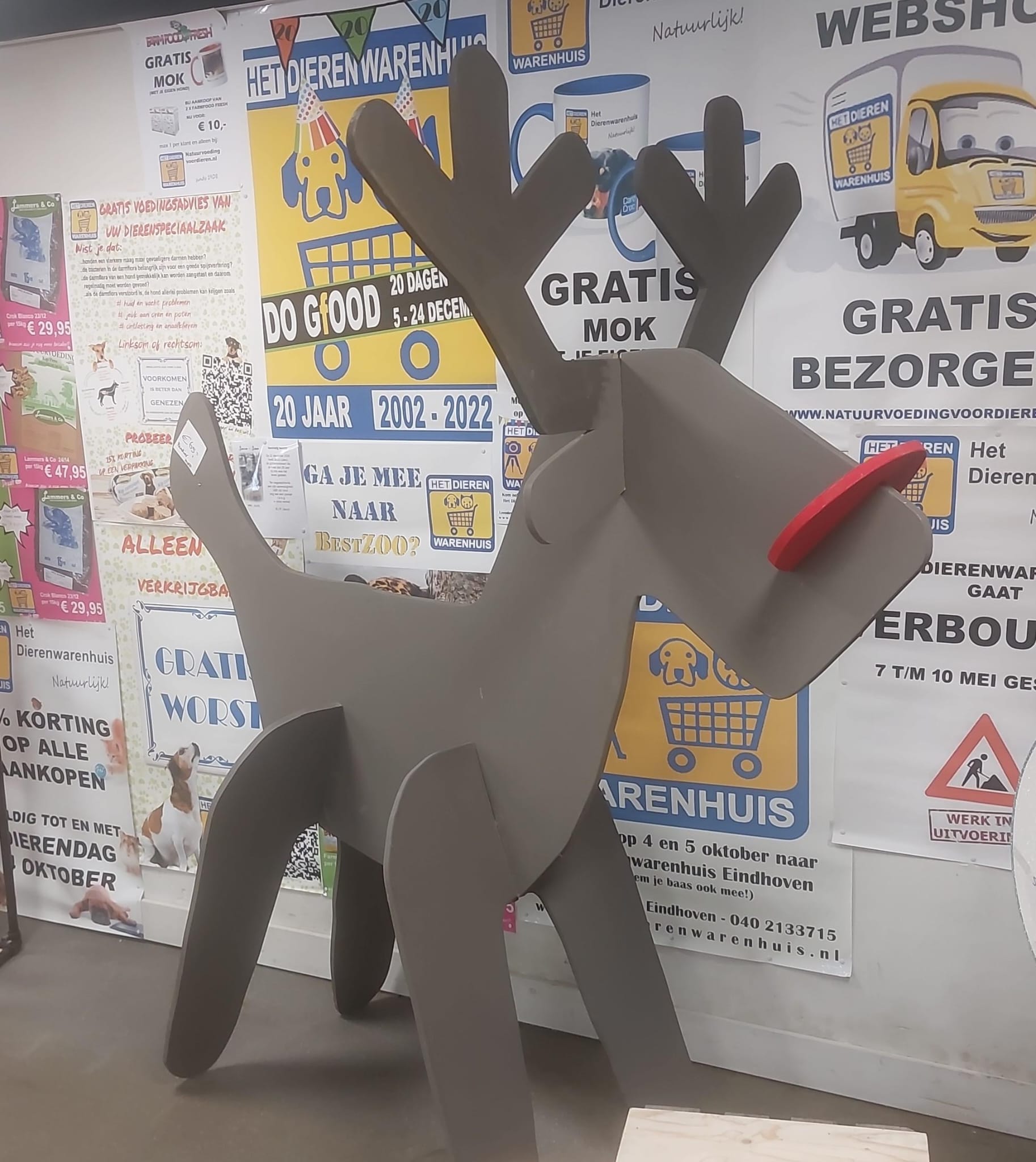 Kerst - Rudolph Rendier - MDF ca 2 meter hoog / 2,5 lang